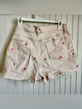 Loft Star Embroidered Denim Shorts Size 12